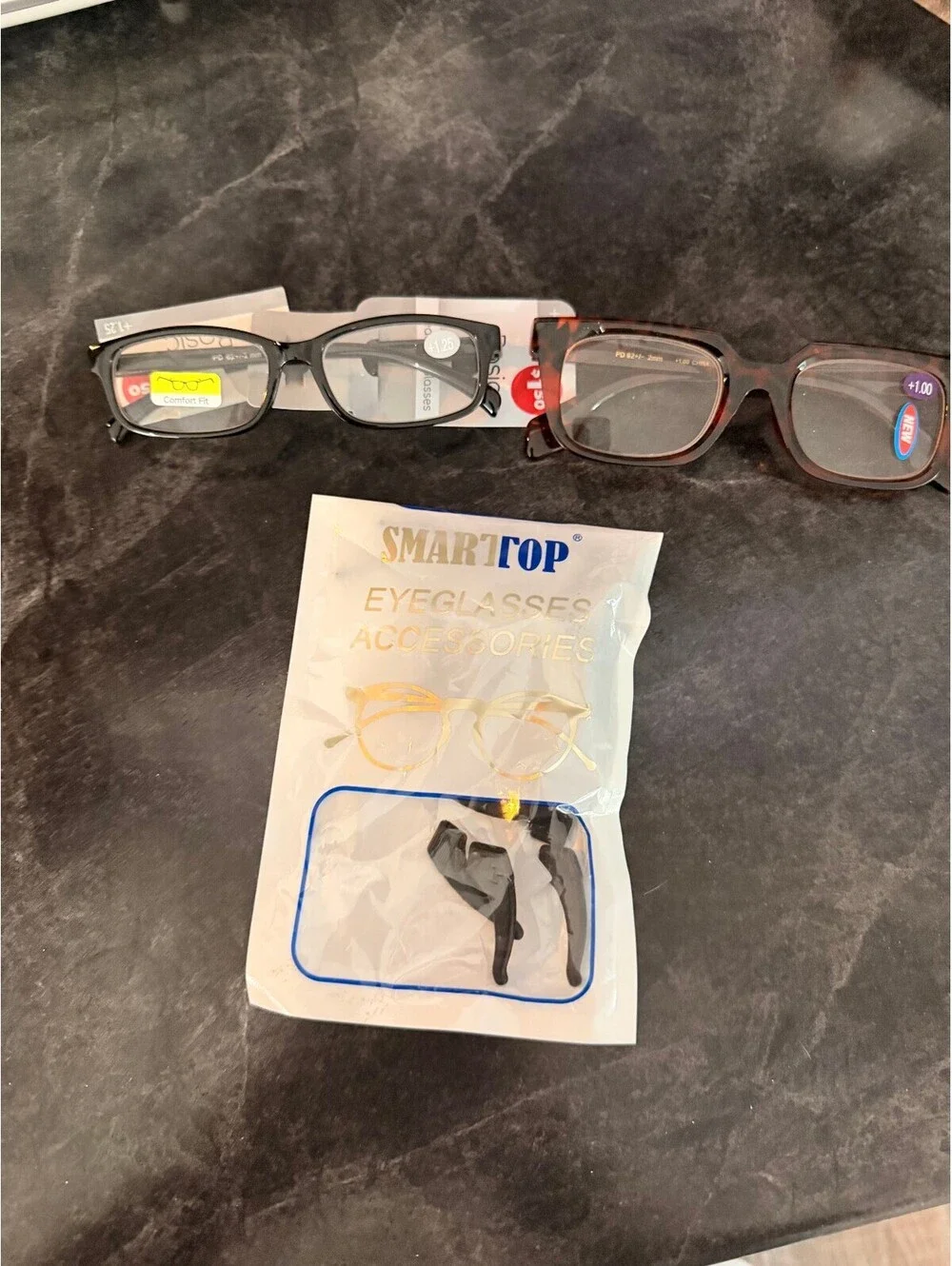 SmartTop Reading Glasses +1.00 Magnification with Ear Hooks